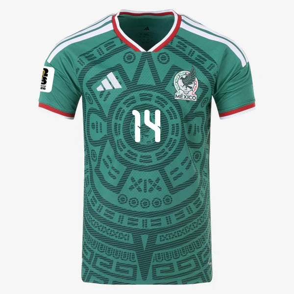 Men's Authentic adidas A.Gonzalez Mexico Home Jersey 2026- FIFA World Cup 26™ Patch