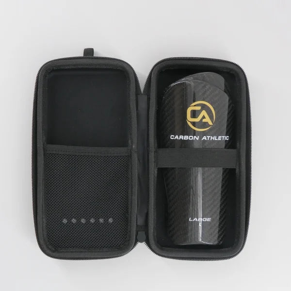 Carbon Athletic Shin Guards with Case